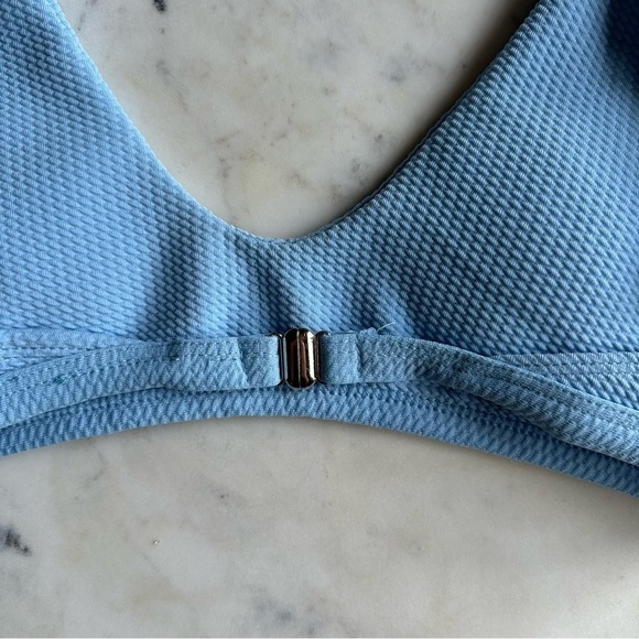 SHEIN Light Blue Textured Bikini Set Size Small - Picture 5 of 15